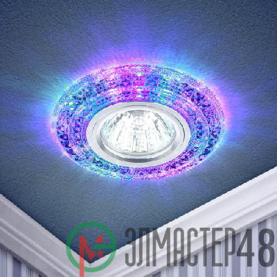 Светильник DK LD3 SL/RGB декор cо светодиодной подсветкой (мультиколор) прозр. ЭРА Б0019205