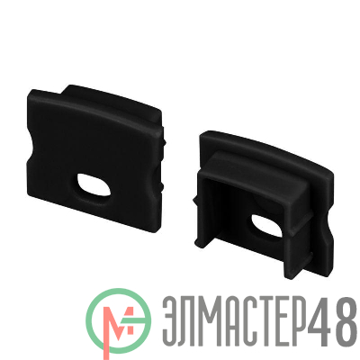 Заглушка LINE-1715 с отверстием BLACK пластик (комплект) Arlight 044277