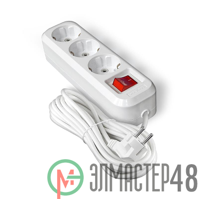 Удлинитель 3х7м с заземл. 16А IP20 S-303 с выкл. ПВС 3х1 UNIVersal 9631988