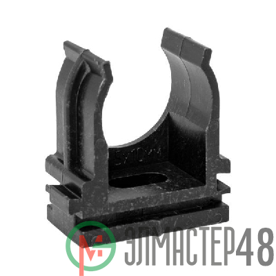 Держатель для труб (клипса) для ручного монтажа d20мм черн. Plast (уп.100шт) EKF derj-z-20s-black