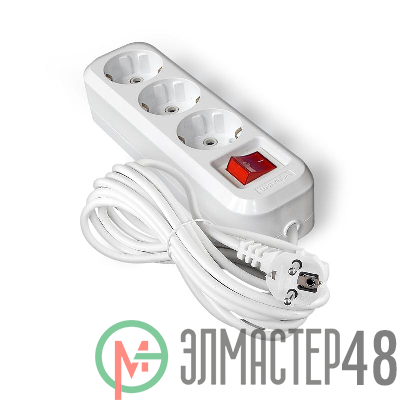 Удлинитель 3х7м с заземл. IP20 S-303А ПВС 3х1.5 с выкл. Universal 1728