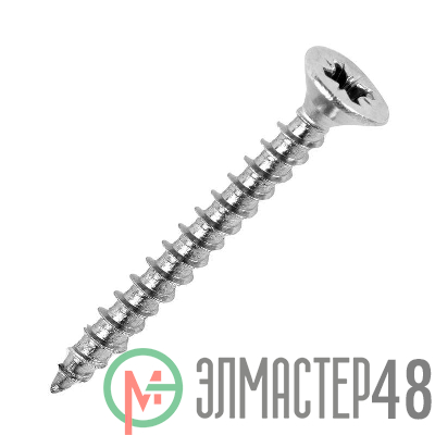 Саморез универсальный острый с потайной головкой 5х35 цинк (картон. упак.) (уп.100шт) Промрукав PR08.8591