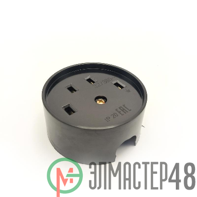 Разъем РШ-ВШ ОП 32А 380В 3Р+РЕ кругл. черн. TOKOV ELECTRIC TKL-OVOP-3Р+РЕ-C05