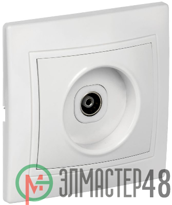 Розетка TV 1-м СП Кварта РТВ10-КБ IP20 бел. ИЭК EAK10-K01-DM