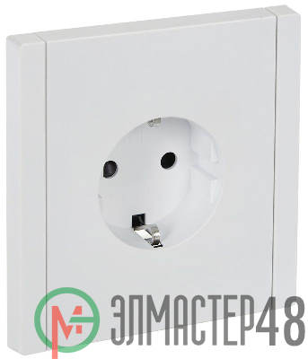 Розетка СП FORTE&PIANO FP215 16А с заземл. защ. шторки винт. крепл. бел. IEK FP-R14-16-K01