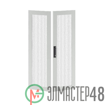 Дверь двустворчатая для IT-CQE 1800х800 перфорир. RAL7035 DKC RGITCPMD1880