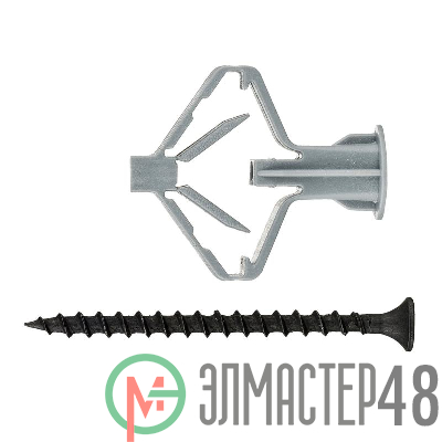 Дюбель для гипсокартона "бабочка" 10х50 с сам. 4х60 (уп.4шт) Tech-Krep/Zitar 126703