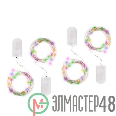 Гирлянда DC-G05-20MS4 20LED RGB 2xCR2032 (в компл.) (уп.4шт) ФАZА 5048058