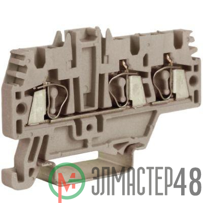 Изолятор прох. HMM.2/1+2GR 2.5кв.мм сер. DKC ZHM510GR