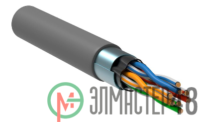 Кабель связи витая пара F/UTP кат. 5E 4 пары PVC 1м сер. GENERICA ITK BC1-C5E04-311-305-G