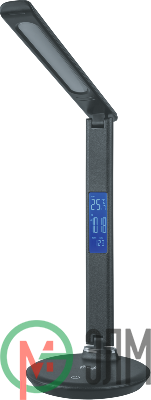 Светильник светодиодный 80 322 NDF-D044-8W-MK-BL-LED 8Вт 2700/4000/6000К 300лм настольный сенсор USB ЖК дисплей (дата/время/будильник/температура) на основании черн. Navigator 80322