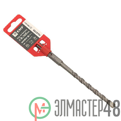 Бур по бетону SDS-plus 8х160мм 2 резца 4S спираль Master EKF db-8-160-2x4