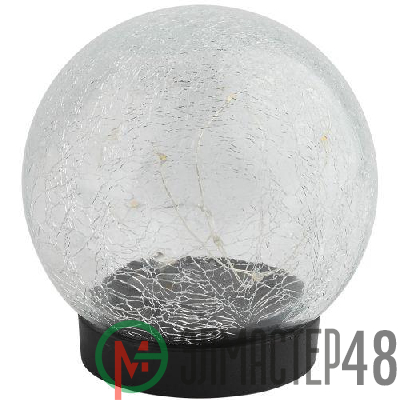 Светильник садовый ERASF012-24 Шар на солнечной батарее 15 LED 15см Эра Б0044232
