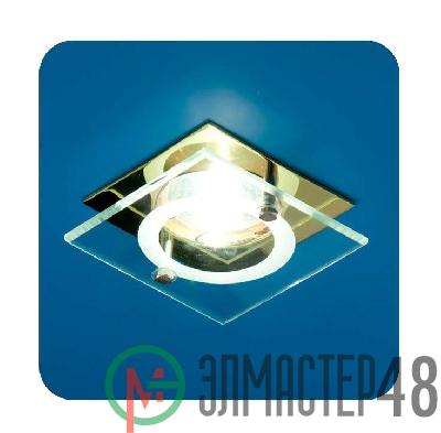 Светильник Quartz 51 4 04 с накладным стеклом квадрат. MR16 зол. ИТАЛМАК IT8061