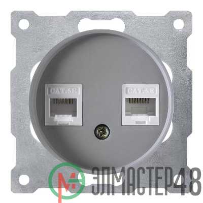 Розетка компьютерная 2-м СП Florence RJ45 кат.5E механизм сер. 1E20901302 OneKeyElectro 2172841