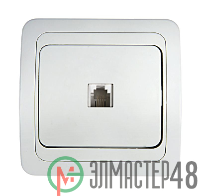 Розетка телефонная CLASSICO 2034 бел. ASD / IN HOME 4690612000404