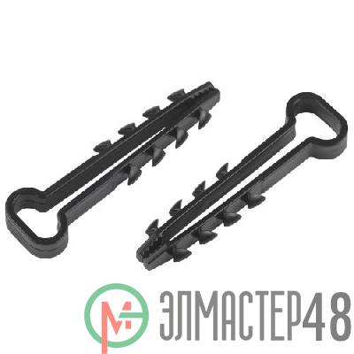Дюбель-хомут 5-10мм для плоского кабеля NO-224-565 черн. (уп.10шт) Эра Б0066252