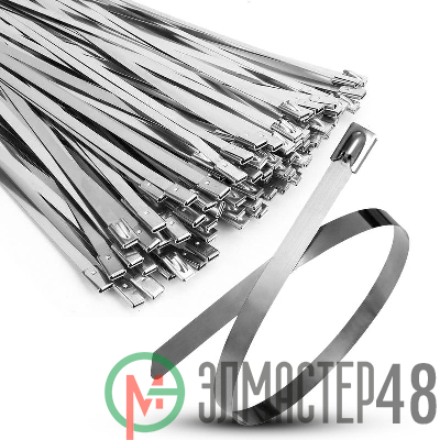 Хомут кабельный 7.9х500 сталь ANSI 316 TOKOV ELECTRIC TKE-HM316-7.9-500-N/100