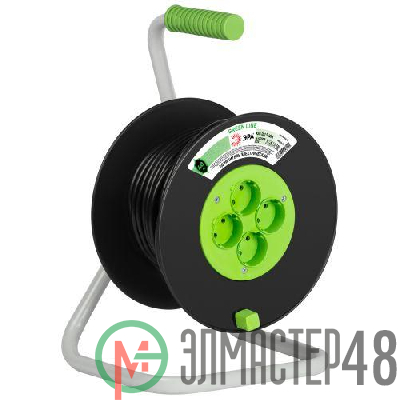Удлинитель на пластик. катушке 4х40м без заземл. KAT-2x1.5-40m Greenline ПВС 2х1.5 Эра Б0065088