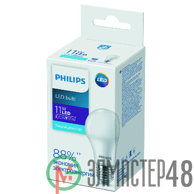 Лампа светодиодная Ecohome LED Bulb 11Вт E27 6500К 1PF Philips 929002299867
