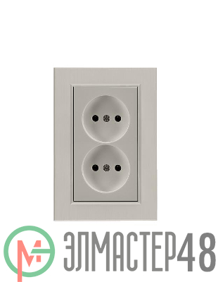 Розетка 2-я Karea LINE STAR без заземл. жемчуж. Makel 86100017