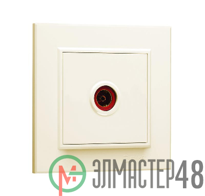 Розетка телевизионная проходная TV 1-м СП Karea IP20 6дБ крем. Makel 56010007