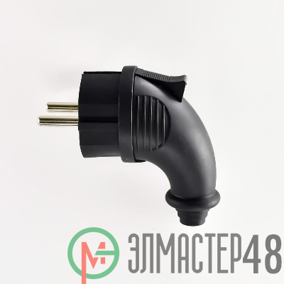 Вилка угловая 16А 2P+PE 220-240В каучук LEZARD 106-0400-0108/108