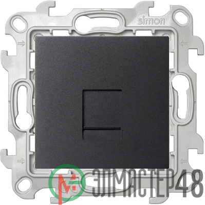 Механизм розетки RJ45 кат. 5e UTP Simon24 графит 2410598-038