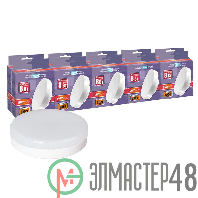 Лампа светодиодная PLED-GX53 8Вт 5000К холод. бел. GX53 640лм 230В 50Гц (уп.10шт) JazzWay 2855411