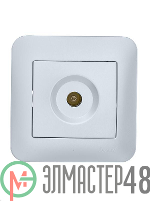 Розетка телевизионная оконечная TV СП ASTI IP20 в сборе жемчуж./бел. перламутр. LEZARD 7081-3030-130