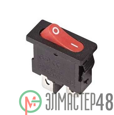 Выключатель клавишный 250В 6А (2с) ON-OFF красн. Mini (RWB-103 SC-766 MRS-101-5) Rexant 36-2051