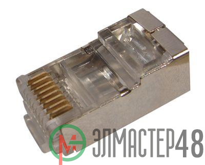 Джек комп. RJ45 8P-8C кат.5е (с экраном) (уп.100шт) REXANT 05-1023