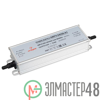 Блок питания ARPV-24250-A1 24В 10.4А 250Вт IP67 метал. 3 года Arlight 031514