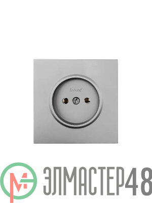 Розетка 1 мест. б/з ПБТ СП ZIMA IP20 16А безвинт. зажим сер. матов. LEZARD 704-7488-121BQC