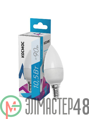 Лампа светодиодная CN 10.5Вт 220В E14 4500К Космос LkecLED10.5wCNE1445