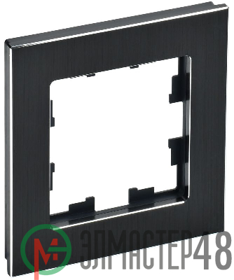 Рамка 1-м BRITE РУ-1-1-БрЧ металл черн. IEK BR-M12-M-K02