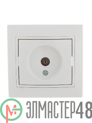 Розетка TV СП Мира проходная бел./бел. Lezard 701-0202-129