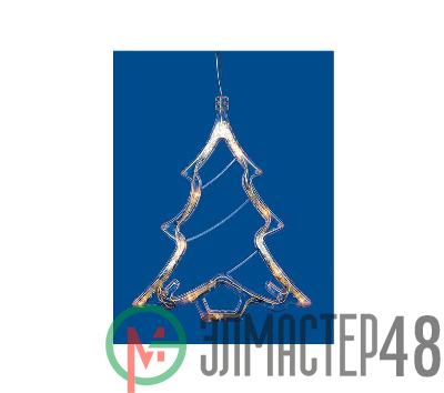 Фигура ULD-H1620-010/STA/3AAA WARM WHITE IP20 XMAS TREE Елочк 3AAA (не в/к) 18х19см подвес 10 LED провод прозр. Uniel UL-00007254