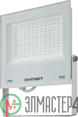 Прожектор светодиодный 90 138 OFL-70-6K-WH-IP65-LED 70Вт 6000К IP65 5600лм бел. ОНЛАЙТ 90138