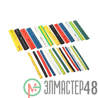 Набор трубок термоусадочных 4/2; 6/3; 8/4; 10/5; 12/6 (7 цветов по 5шт 100мм) PROxima EKF tut-n-4-r