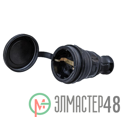 Розетка 1-м 16А с заземл. каучук TOKOV ELECTRIC TKE-C05-KR-Z