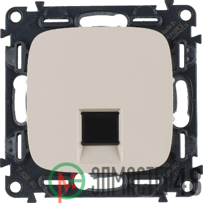 Механизм розетки комп. 1-м Valena Allure RJ45 CAT.5E UTP с лицевой панелью сл. кость Leg 753840