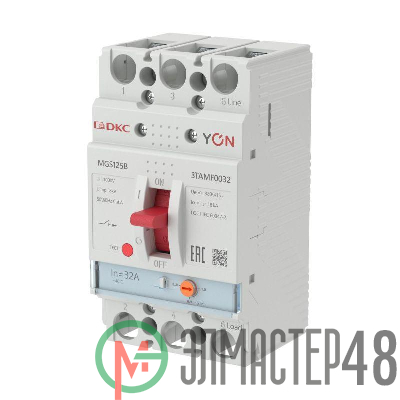 Выключатель автоматический в литом корпусе YON MGS125 3P 25.6-32А 18кА YON MGS125B-3TAMF0032