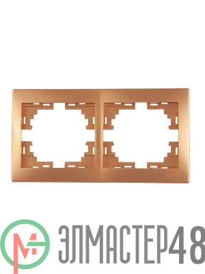 Рамка 2-м Мира горизонт. метал. зол. Lezard 701-1300-147