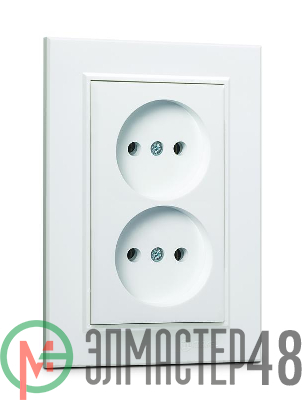 Розетка 2-я б/з СП Karea 16А IP20 бел. Makel 56001017