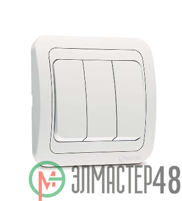 Выключатель 3-кл. 3п СП Mimoza 10А IP20 бел./бел. Makel 12091