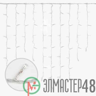 Гирлянда "Бахрома" светодиодная ULD-B3010-200/TTK WARM WHITE IP44 с эффектом мерцания Uniel UL-00003949