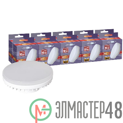 Лампа светодиодная PLED-GX53 10Вт 4000К нейтр. бел. GX53 820лм 230В 50Гц (эквивалент ЛОН 75Вт) (уп.10шт) JazzWay 5032880