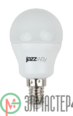 Лампа светодиодная PLED-SP-G45 7Вт шар 3000К тепл. бел. E14 540лм 230В JazzWay 1027856-2