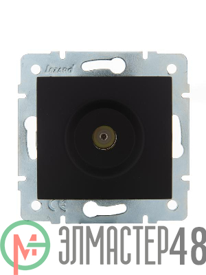 Механизм розетки TV СП KARINA оконечная черн. бархат LEZARD 707-4288-130